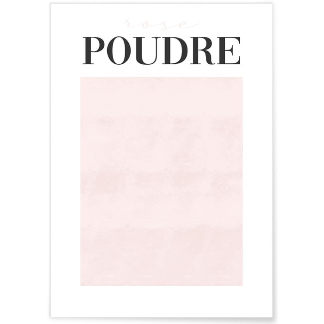 Affiche Rose Poudré Couleur blanc <span itemprop=