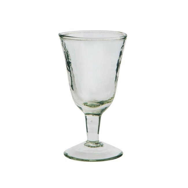 Verre à vin vintage martelé Couleur transparent <span itemprop=