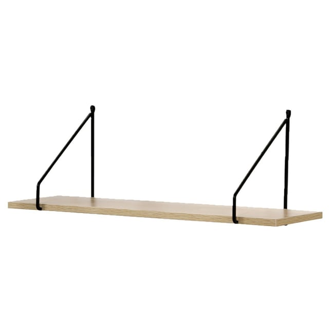 Étagère Murale 60 cm style industriel Couleur bois clair <span itemprop=