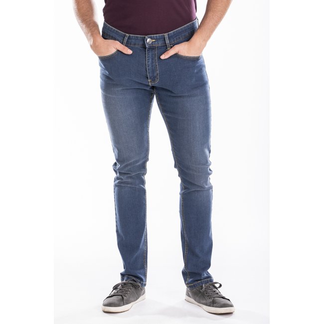 Jeans RL80 Fibreflex® brossé coupe droite ajustée bleu <span itemprop=