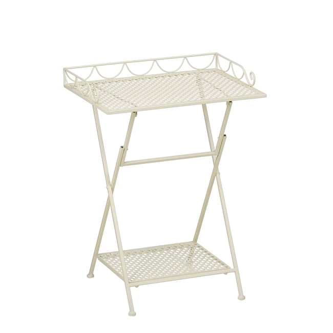 Table d'appoint extérieureMARSEILLE Couleur blanc cassé <span itemprop=