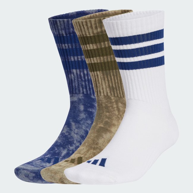 Chaussettes mi-mollet Stonewash (3 paires) royal blue / olive strata / white <span itemprop=