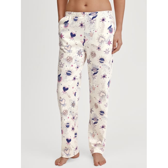 Bas de pyjama avec poches Coton FAVOURITES crème de charme <span itemprop=