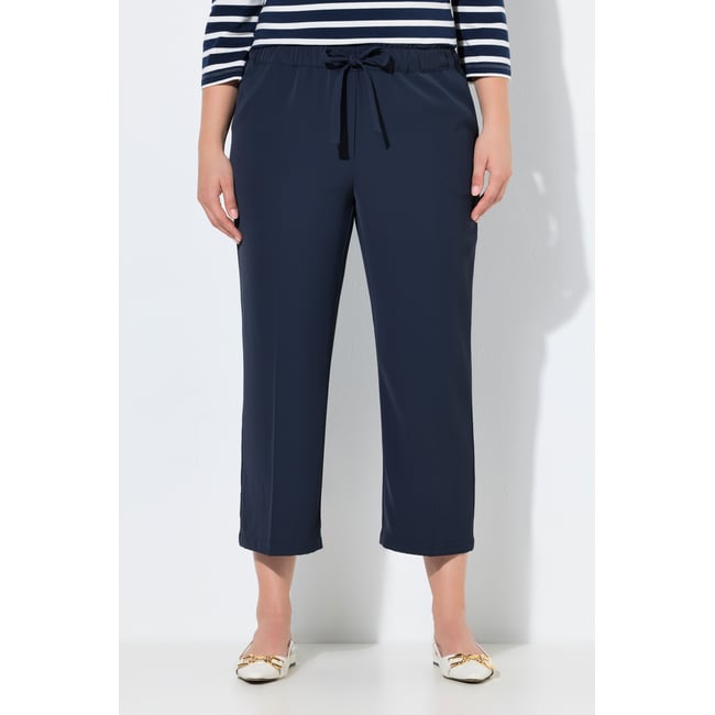 Pantalon 7/8 à pinces. Taille élastique - ULLA POPKEN