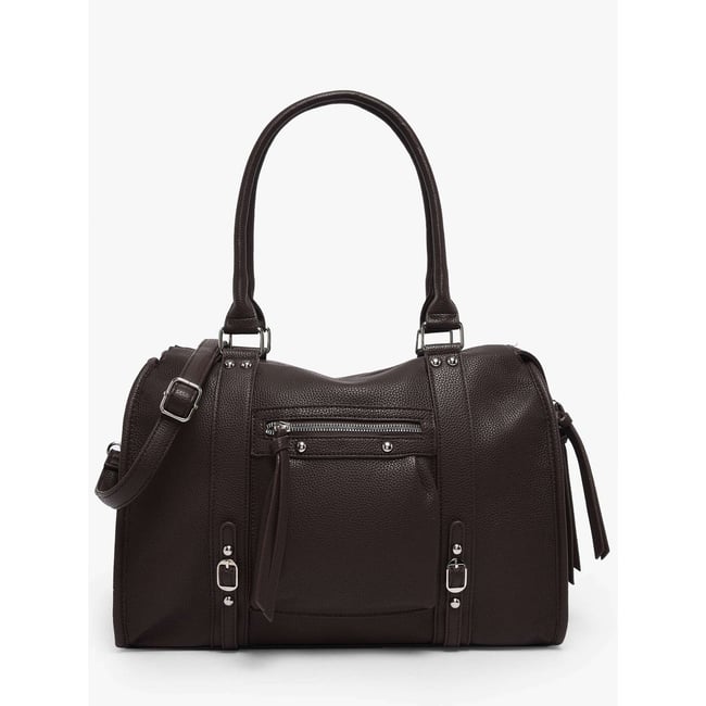 Sac porté épaule A4 Grained chocolat <span itemprop=
