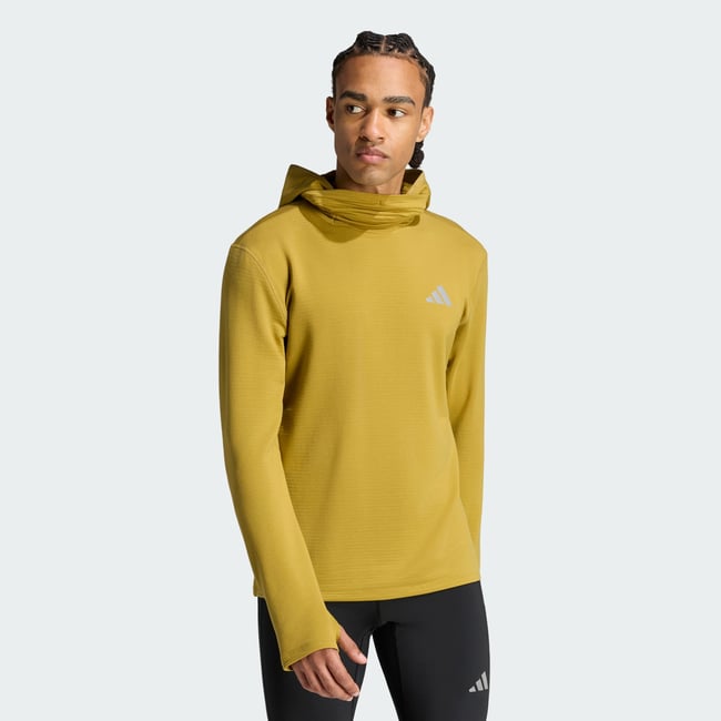 Veste De Survêtement Manches Longues À Capuche Adi365 Running Essentials Winterized sand green <span itemprop=