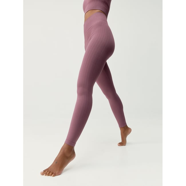Legging de sport Long Seamless NAWAL vieille rose <span itemprop=