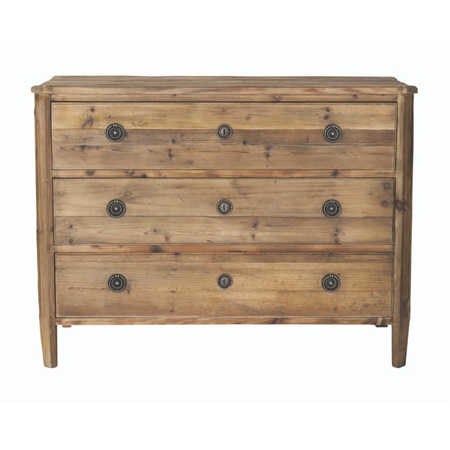 Commode 3 tiroirs Sidonie Couleur bois <span itemprop=