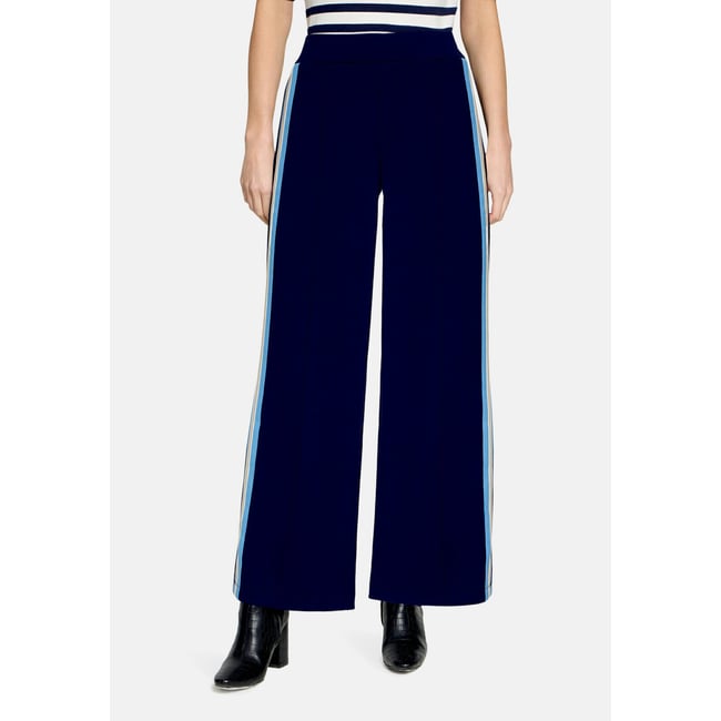 Pantalon casual à galons maritime blue <span itemprop=