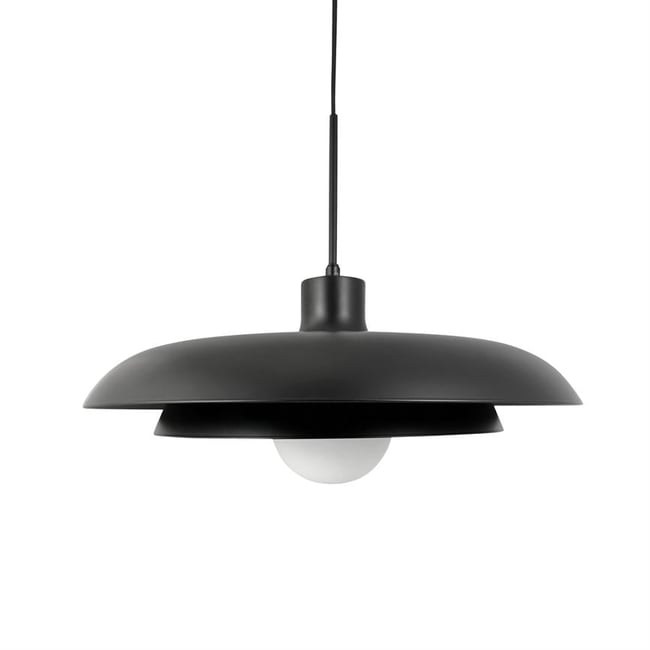 Suspension en Métal et verre AVA Couleur noir <span itemprop=