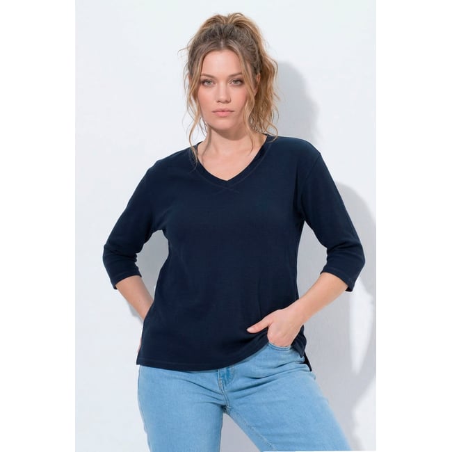 Sweat-shirt en piqué de coton bio - ULLA POPKEN