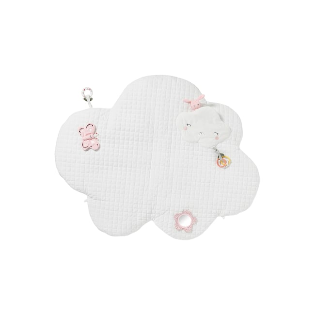 Tapis d'éveil Nuage VOYAGE AU PAYS ROSE blanc <span itemprop=
