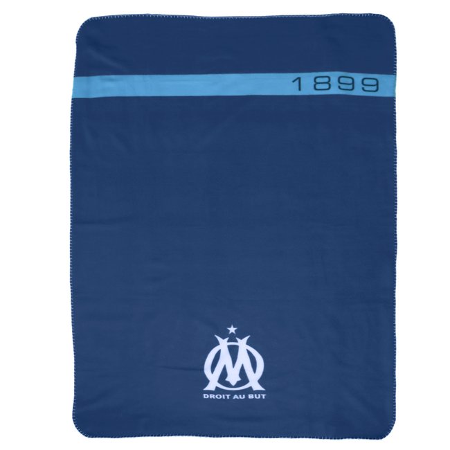 Plaid polaire imprimé, OM 2023 bleu <span itemprop=
