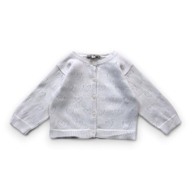 Cardigan bébé - Très bon état blanc <span itemprop=