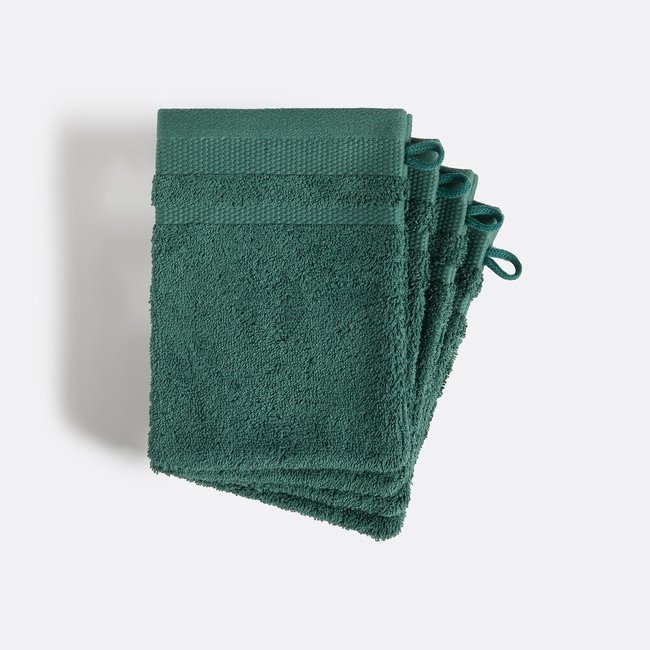 Set di 4 guanti di spugna in cotone pettinato da 600 g/m2, KHEOPS - LA REDOUTE INTERIEURS