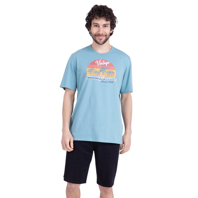 Pyjama court col rond ECOPACK - ATHENA