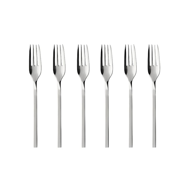 Fourchette À Gâteaux, 6 Pièces NEWWAVE Couleur stainless steel <span itemprop=