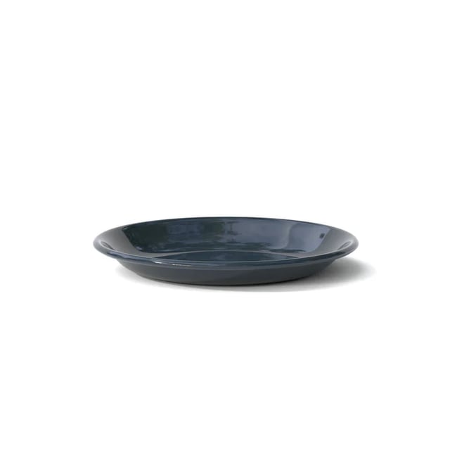 Assiette en émail Couleur bleu nuit <span itemprop=
