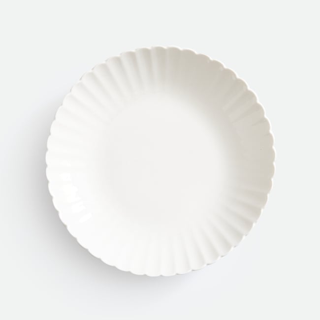 Lot de 6 assiettes creuses, en porcelaine, YLAN Couleur blanc <span itemprop=
