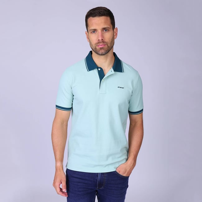 Polo Émilio bleu glacier <span itemprop=