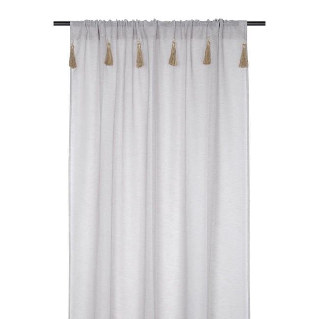 Voilage Passe Tringle 140x260  Ibiza Taupe - DECORATIE