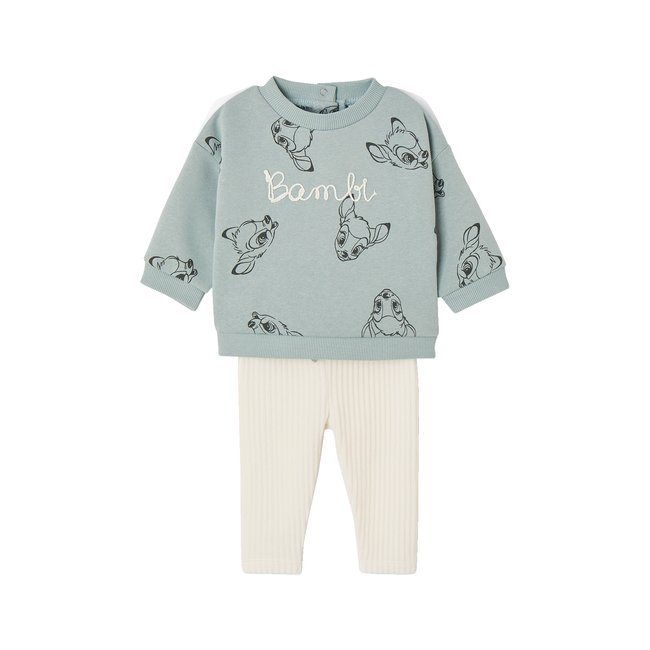 Ensemble sweat + legging Disney® Bambi bleu grisé <span itemprop=