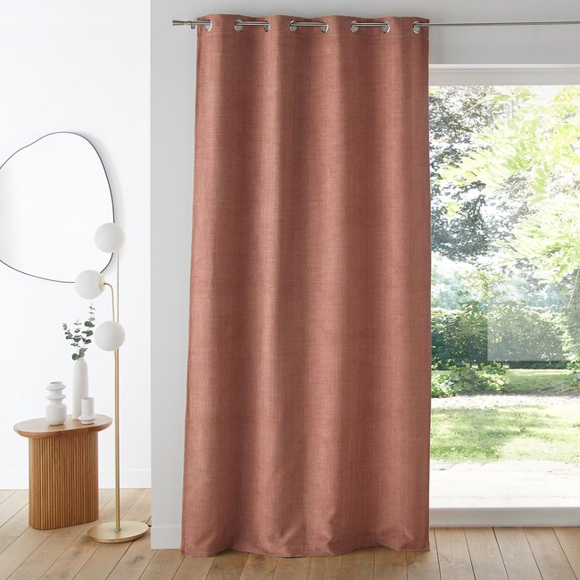 Vorhang Figuera mit Ösen, Chenille-Optik altrosa LA REDOUTE INTERIEURS