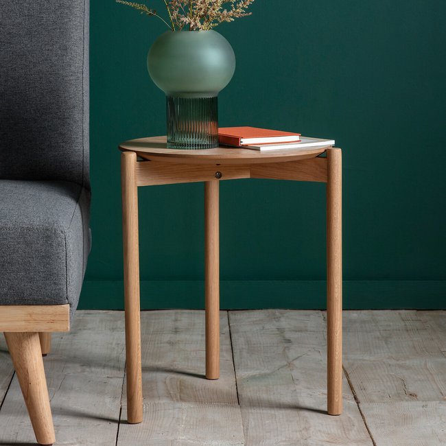 Hajipur Oak Side Table, natural oak, SO'HOME