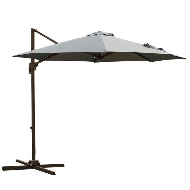 Parasol déporté octogonal inclinable rotatif 360° - OUTSUNNY