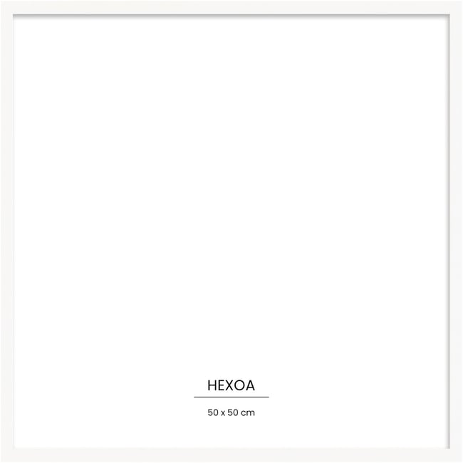Cadre bois Blanc 50x55cm Couleur cadre seul <span itemprop=