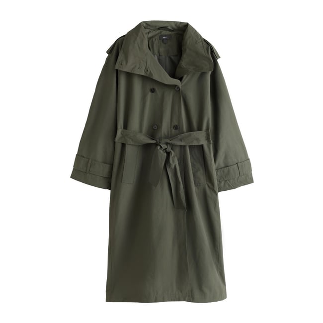Trench imperméable vert kaki <span itemprop=