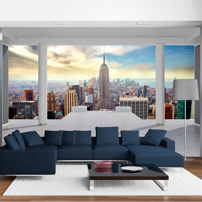 Papier peint intissé panoramique Ville et Architecture Réveil Couleur multicouleur <span itemprop=