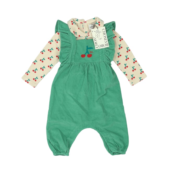 Salopette bébé - Très bon état vert <span itemprop=