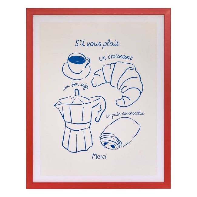 Affiche encadrée rectangulaire FRA Couleur multicolore <span itemprop=