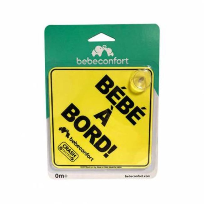 Signalétique jaune à ventouse Bébé à bord - BEBECONFORT