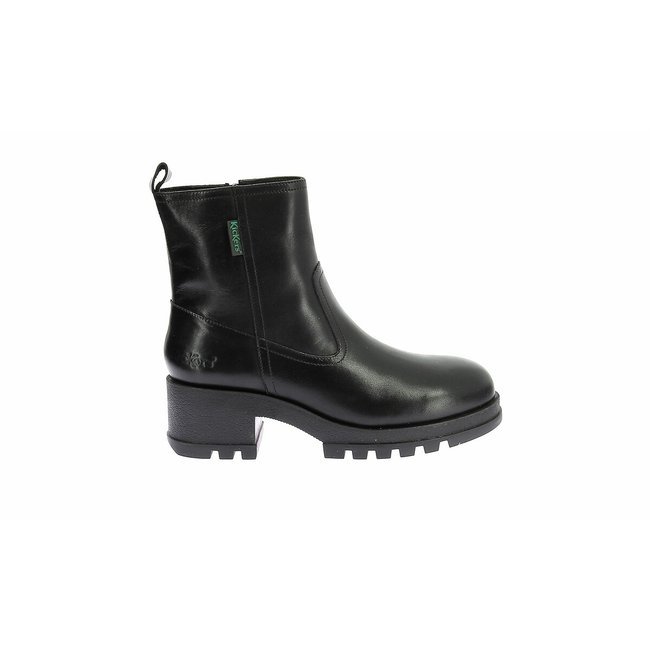 Botas em pele com tacões, Kick Bootela preto <span itemprop=
