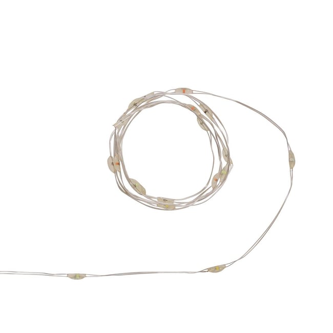 Guirlande lumineuse d'intérieur 1 m 20 LED multicolore fil cuivre lumière fixe avec minuteur à piles Couleur multicolore <span itemprop=