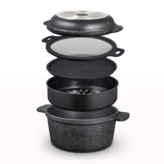 24cm Precision Multi-Function Casserole, black, TOWER