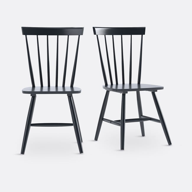 Lot de 2 chaises à barreaux hévéa massif, Jyko - LA REDOUTE INTERIEURS
