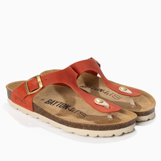 Tongs en cuir MERCURE - BAYTON