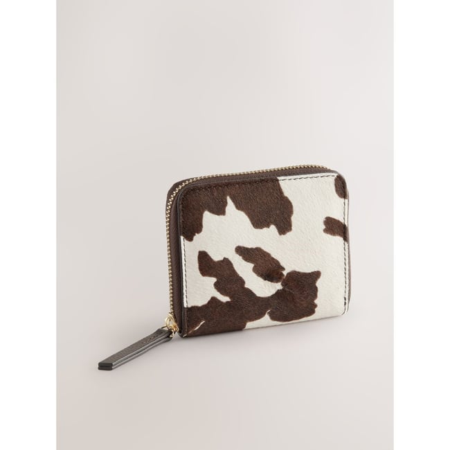 Sac de taille moyenne en cuir à imprimé vache imprimé animal <span itemprop=