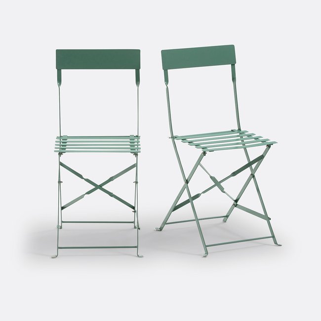 Lot de 2 chaises pliantes métal fer, Ozevan - LA REDOUTE INTERIEURS