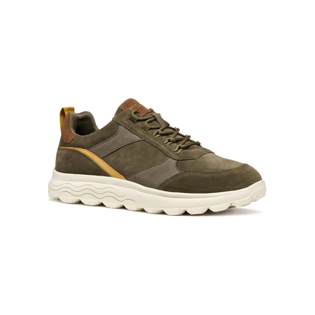 Baskets  U SPHERICA vert militaire/cognac <span itemprop=