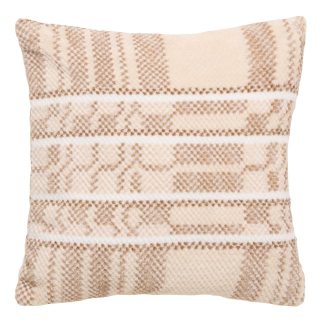 Coussin carré LARY beige lin <span itemprop=