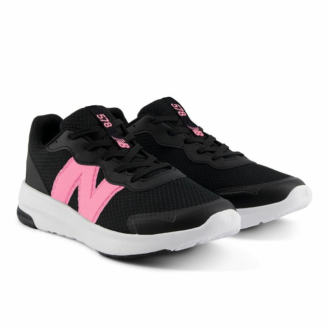 Zapatillas 578 negro/rosa <span itemprop=