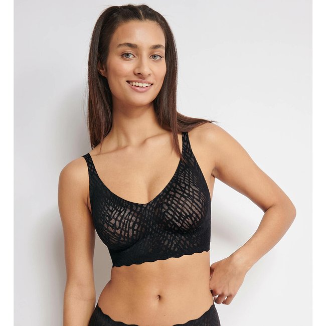 Zero Feel Bliss Recycled Padded Bralette, black, SLOGGI