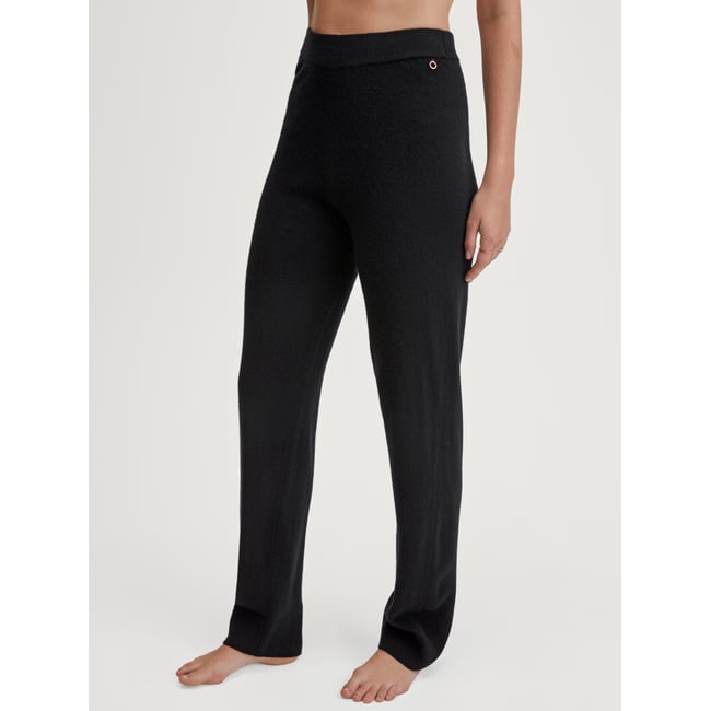 Pantalon tricoté en laine vierge Laine THE COSY COLLECTION noir <span itemprop=