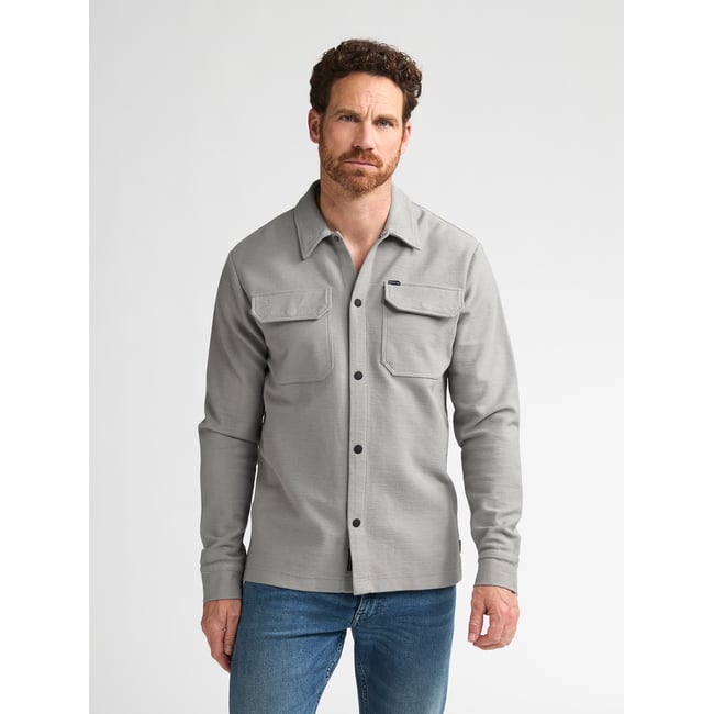 Surchemise utilitaire en coton forgemark noir ice grey <span itemprop=