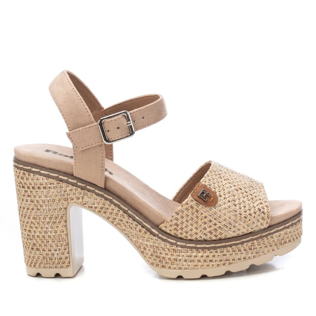 Sandale Talon Décontractée Boucle taupe <span itemprop=