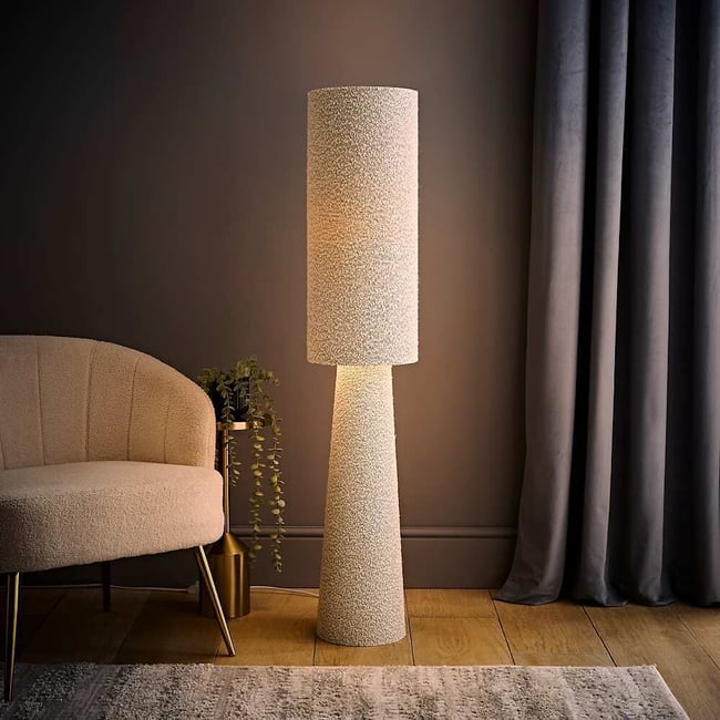 Allie Fleck Boucle Fabric Table Lamp, grey, ÉDITÉ